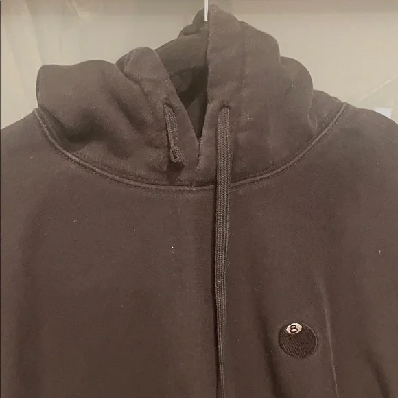 Stussy Black Men's Hoodie, Streetwear 8 Ball Hoodie Sweatshirt, EUC, XL - Picture 2 of 8